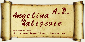 Angelina Malijević vizit kartica